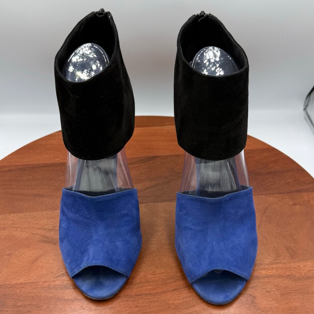 Pierre Hardy Cutout Colorblock Stiletto Suede Heels‎ W EU 40 Italy Blue Black